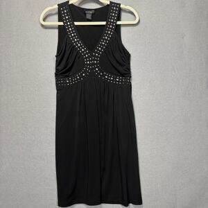 Spense Y2k Studded‎ Sleeveless Dress 10 Black Babydoll Soft Grunge Edgy Baddie